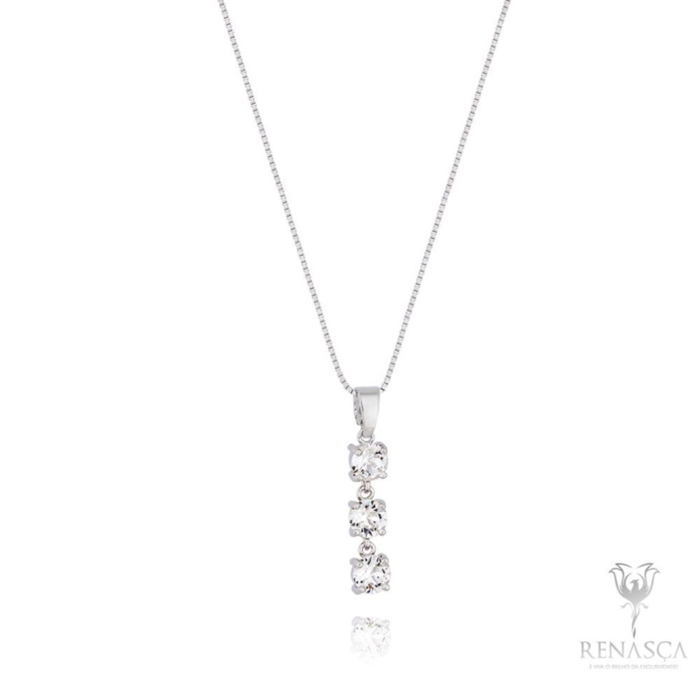 Swarovski authentic Crystals White Rhodium plated necklace